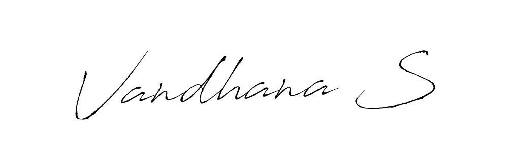 Design your own signature with our free online signature maker. With this signature software, you can create a handwritten (Antro_Vectra) signature for name Vandhana S. Vandhana S signature style 6 images and pictures png