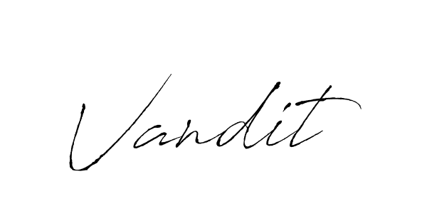 Use a signature maker to create a handwritten signature online. With this signature software, you can design (Antro_Vectra) your own signature for name Vandit. Vandit signature style 6 images and pictures png