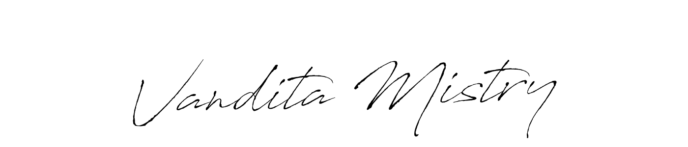 Vandita Mistry stylish signature style. Best Handwritten Sign (Antro_Vectra) for my name. Handwritten Signature Collection Ideas for my name Vandita Mistry. Vandita Mistry signature style 6 images and pictures png