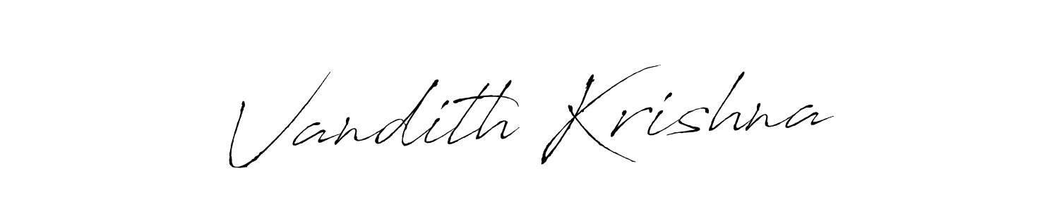 How to make Vandith Krishna signature? Antro_Vectra is a professional autograph style. Create handwritten signature for Vandith Krishna name. Vandith Krishna signature style 6 images and pictures png