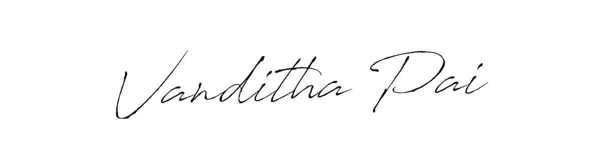 Use a signature maker to create a handwritten signature online. With this signature software, you can design (Antro_Vectra) your own signature for name Vanditha Pai. Vanditha Pai signature style 6 images and pictures png