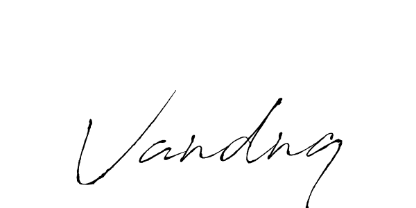 Design your own signature with our free online signature maker. With this signature software, you can create a handwritten (Antro_Vectra) signature for name Vandnq. Vandnq signature style 6 images and pictures png
