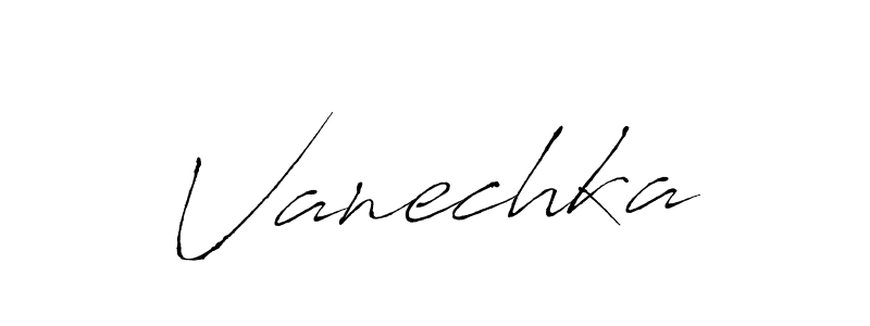 Vanechka stylish signature style. Best Handwritten Sign (Antro_Vectra) for my name. Handwritten Signature Collection Ideas for my name Vanechka. Vanechka signature style 6 images and pictures png