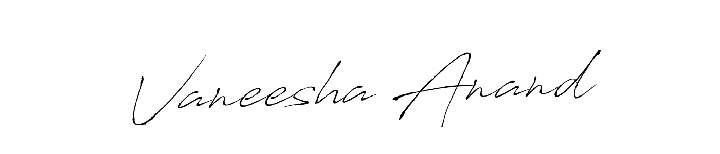 Make a beautiful signature design for name Vaneesha Anand. With this signature (Antro_Vectra) style, you can create a handwritten signature for free. Vaneesha Anand signature style 6 images and pictures png