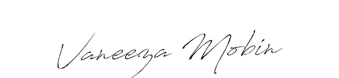 You should practise on your own different ways (Antro_Vectra) to write your name (Vaneeza Mobin) in signature. don't let someone else do it for you. Vaneeza Mobin signature style 6 images and pictures png