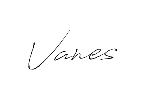 Use a signature maker to create a handwritten signature online. With this signature software, you can design (Antro_Vectra) your own signature for name Vanes. Vanes signature style 6 images and pictures png