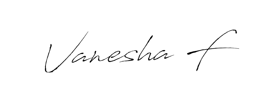 Create a beautiful signature design for name Vanesha F. With this signature (Antro_Vectra) fonts, you can make a handwritten signature for free. Vanesha F signature style 6 images and pictures png