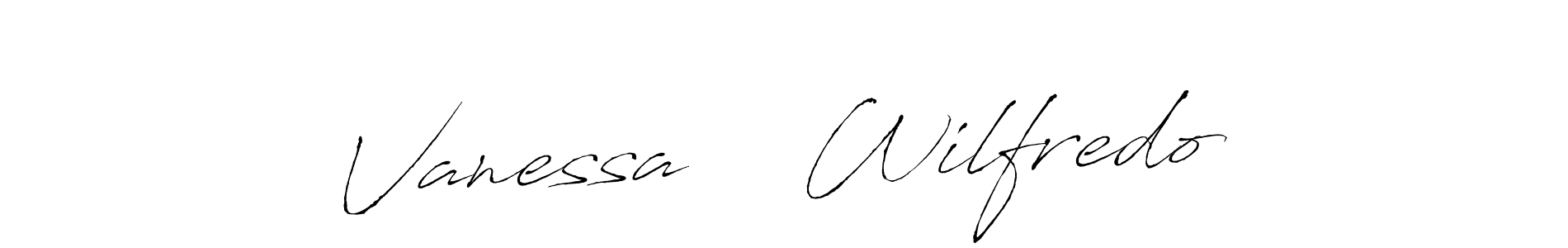 Also we have Vanessa    Wilfredo name is the best signature style. Create professional handwritten signature collection using Antro_Vectra autograph style. Vanessa    Wilfredo signature style 6 images and pictures png