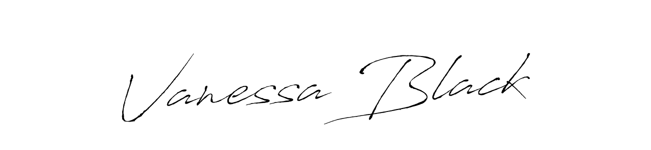 Vanessa Black stylish signature style. Best Handwritten Sign (Antro_Vectra) for my name. Handwritten Signature Collection Ideas for my name Vanessa Black. Vanessa Black signature style 6 images and pictures png