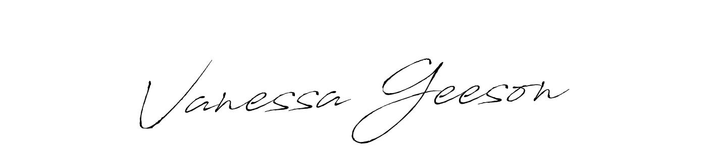 Antro_Vectra is a professional signature style that is perfect for those who want to add a touch of class to their signature. It is also a great choice for those who want to make their signature more unique. Get Vanessa Geeson name to fancy signature for free. Vanessa Geeson signature style 6 images and pictures png