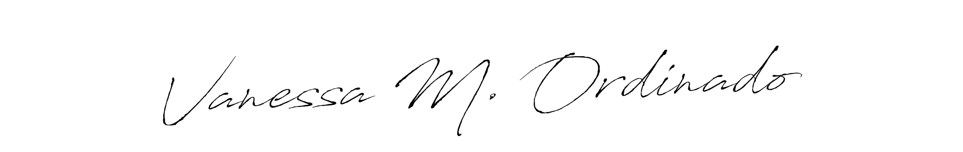 Antro_Vectra is a professional signature style that is perfect for those who want to add a touch of class to their signature. It is also a great choice for those who want to make their signature more unique. Get Vanessa M. Ordinado name to fancy signature for free. Vanessa M. Ordinado signature style 6 images and pictures png