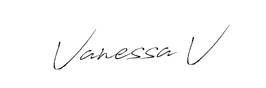Also we have Vanessa V name is the best signature style. Create professional handwritten signature collection using Antro_Vectra autograph style. Vanessa V signature style 6 images and pictures png