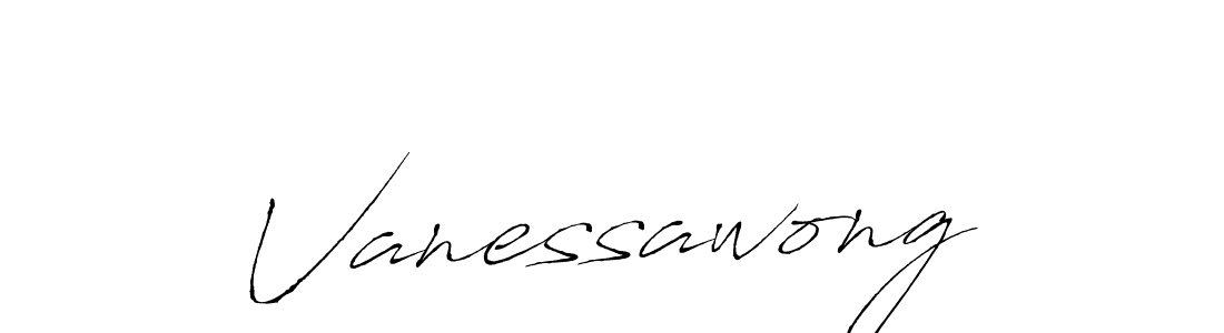 Make a beautiful signature design for name Vanessawong. With this signature (Antro_Vectra) style, you can create a handwritten signature for free. Vanessawong signature style 6 images and pictures png