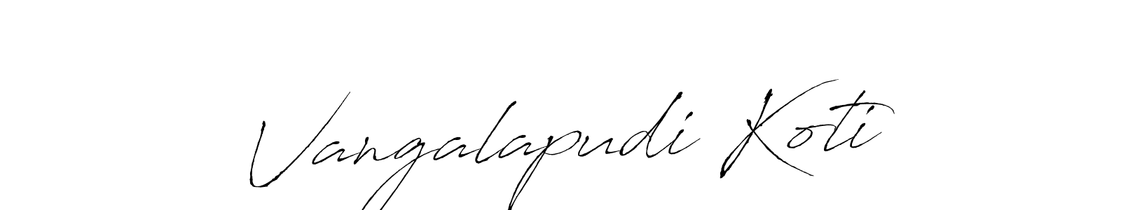 The best way (Antro_Vectra) to make a short signature is to pick only two or three words in your name. The name Vangalapudi Koti include a total of six letters. For converting this name. Vangalapudi Koti signature style 6 images and pictures png