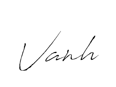 Design your own signature with our free online signature maker. With this signature software, you can create a handwritten (Antro_Vectra) signature for name Vanh. Vanh signature style 6 images and pictures png