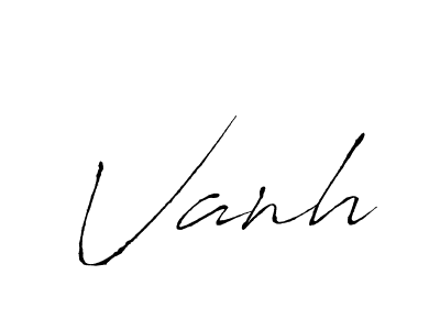 Design your own signature with our free online signature maker. With this signature software, you can create a handwritten (Antro_Vectra) signature for name Vanh. Vanh signature style 6 images and pictures png