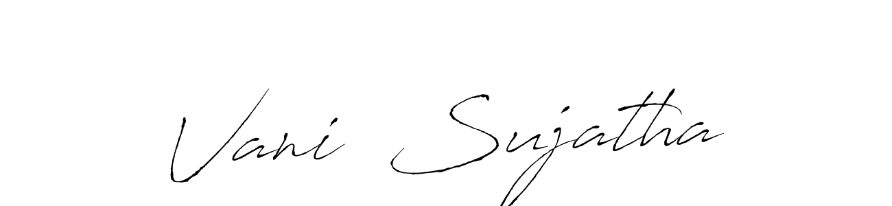 Similarly Antro_Vectra is the best handwritten signature design. Signature creator online .You can use it as an online autograph creator for name Vani  Sujatha. Vani  Sujatha signature style 6 images and pictures png