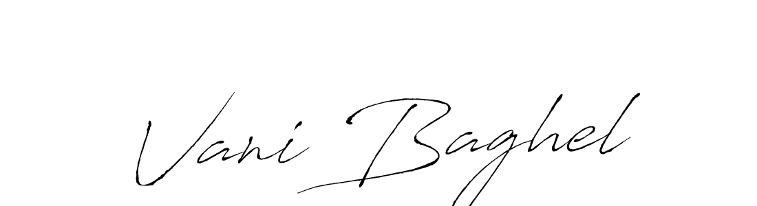 Make a beautiful signature design for name Vani Baghel. With this signature (Antro_Vectra) style, you can create a handwritten signature for free. Vani Baghel signature style 6 images and pictures png