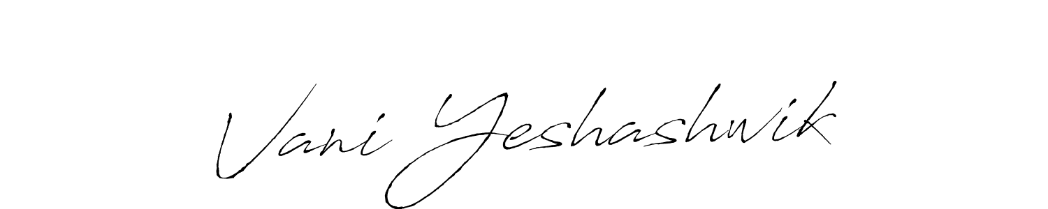 Create a beautiful signature design for name Vani Yeshashwik. With this signature (Antro_Vectra) fonts, you can make a handwritten signature for free. Vani Yeshashwik signature style 6 images and pictures png