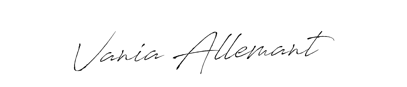 Make a beautiful signature design for name Vania Allemant. Use this online signature maker to create a handwritten signature for free. Vania Allemant signature style 6 images and pictures png