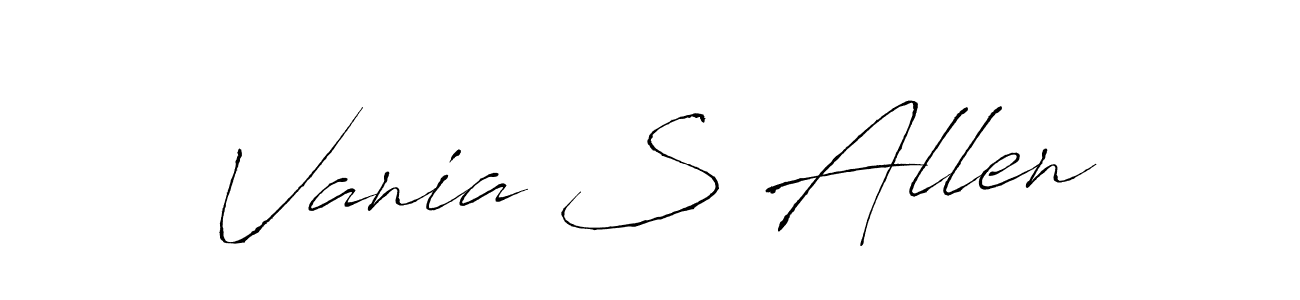 Also You can easily find your signature by using the search form. We will create Vania S Allen name handwritten signature images for you free of cost using Antro_Vectra sign style. Vania S Allen signature style 6 images and pictures png