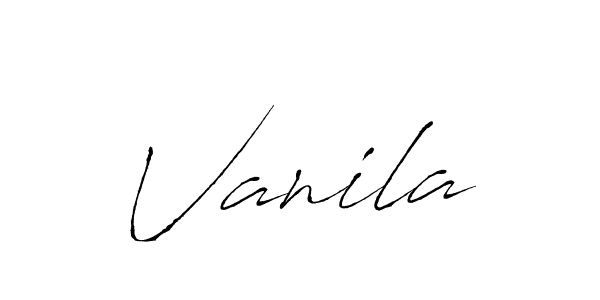 Design your own signature with our free online signature maker. With this signature software, you can create a handwritten (Antro_Vectra) signature for name Vanila. Vanila signature style 6 images and pictures png