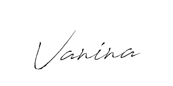 The best way (Antro_Vectra) to make a short signature is to pick only two or three words in your name. The name Vanina include a total of six letters. For converting this name. Vanina signature style 6 images and pictures png