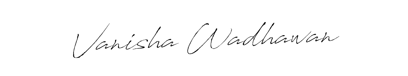 Antro_Vectra is a professional signature style that is perfect for those who want to add a touch of class to their signature. It is also a great choice for those who want to make their signature more unique. Get Vanisha Wadhawan name to fancy signature for free. Vanisha Wadhawan signature style 6 images and pictures png