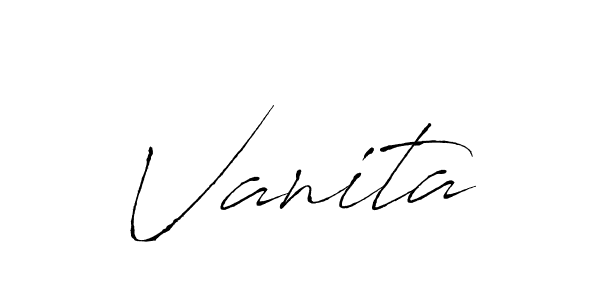 Vanita stylish signature style. Best Handwritten Sign (Antro_Vectra) for my name. Handwritten Signature Collection Ideas for my name Vanita. Vanita signature style 6 images and pictures png