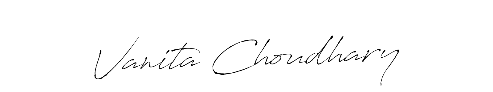 Design your own signature with our free online signature maker. With this signature software, you can create a handwritten (Antro_Vectra) signature for name Vanita Choudhary. Vanita Choudhary signature style 6 images and pictures png