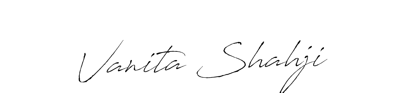 Create a beautiful signature design for name Vanita Shahji. With this signature (Antro_Vectra) fonts, you can make a handwritten signature for free. Vanita Shahji signature style 6 images and pictures png