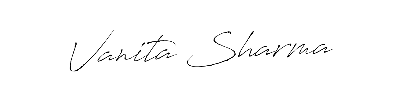 You should practise on your own different ways (Antro_Vectra) to write your name (Vanita Sharma) in signature. don't let someone else do it for you. Vanita Sharma signature style 6 images and pictures png