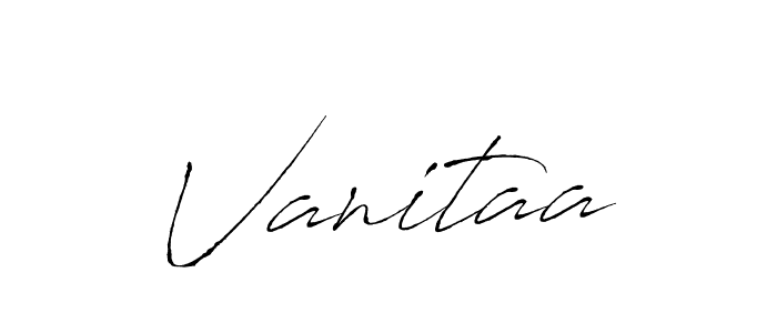 Vanitaa stylish signature style. Best Handwritten Sign (Antro_Vectra) for my name. Handwritten Signature Collection Ideas for my name Vanitaa. Vanitaa signature style 6 images and pictures png