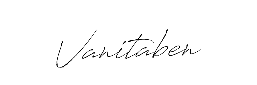 Make a beautiful signature design for name Vanitaben. With this signature (Antro_Vectra) style, you can create a handwritten signature for free. Vanitaben signature style 6 images and pictures png