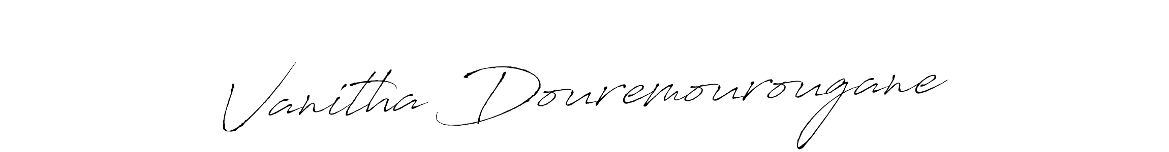 Create a beautiful signature design for name Vanitha Douremourougane. With this signature (Antro_Vectra) fonts, you can make a handwritten signature for free. Vanitha Douremourougane signature style 6 images and pictures png