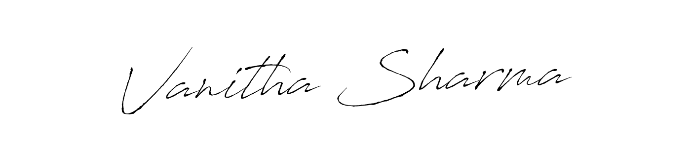 Use a signature maker to create a handwritten signature online. With this signature software, you can design (Antro_Vectra) your own signature for name Vanitha Sharma. Vanitha Sharma signature style 6 images and pictures png