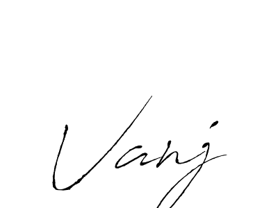 Vanj stylish signature style. Best Handwritten Sign (Antro_Vectra) for my name. Handwritten Signature Collection Ideas for my name Vanj. Vanj signature style 6 images and pictures png