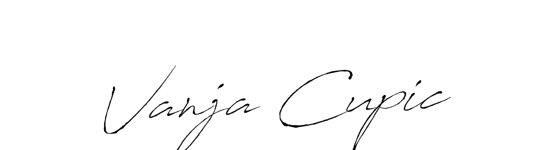 Vanja Cupic stylish signature style. Best Handwritten Sign (Antro_Vectra) for my name. Handwritten Signature Collection Ideas for my name Vanja Cupic. Vanja Cupic signature style 6 images and pictures png