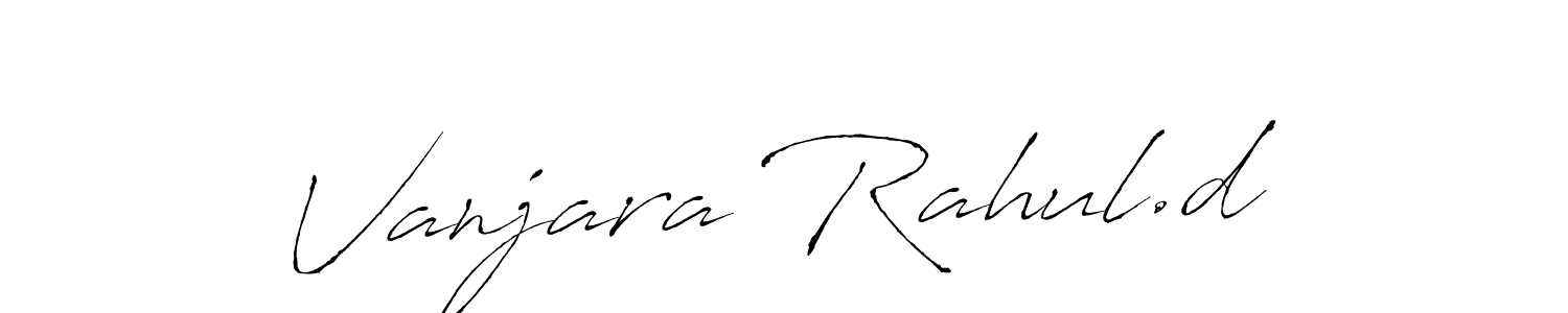 Use a signature maker to create a handwritten signature online. With this signature software, you can design (Antro_Vectra) your own signature for name Vanjara Rahul.d. Vanjara Rahul.d signature style 6 images and pictures png