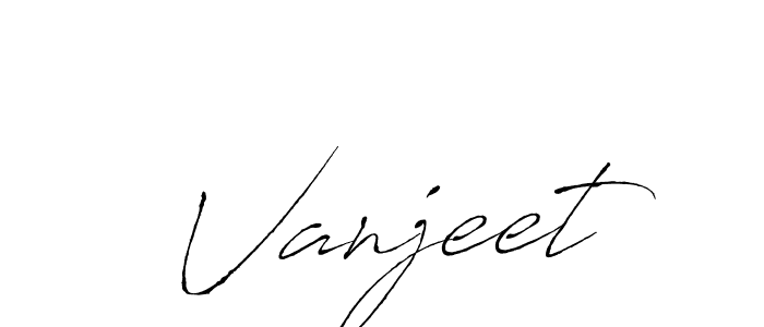 Design your own signature with our free online signature maker. With this signature software, you can create a handwritten (Antro_Vectra) signature for name Vanjeet. Vanjeet signature style 6 images and pictures png