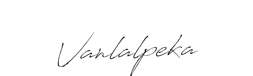 How to make Vanlalpeka name signature. Use Antro_Vectra style for creating short signs online. This is the latest handwritten sign. Vanlalpeka signature style 6 images and pictures png