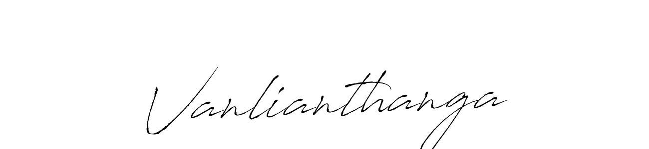 Make a beautiful signature design for name Vanlianthanga. With this signature (Antro_Vectra) style, you can create a handwritten signature for free. Vanlianthanga signature style 6 images and pictures png