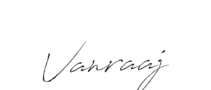 Design your own signature with our free online signature maker. With this signature software, you can create a handwritten (Antro_Vectra) signature for name Vanraaj. Vanraaj signature style 6 images and pictures png