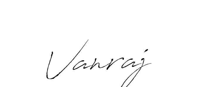 Create a beautiful signature design for name Vanraj . With this signature (Antro_Vectra) fonts, you can make a handwritten signature for free. Vanraj  signature style 6 images and pictures png