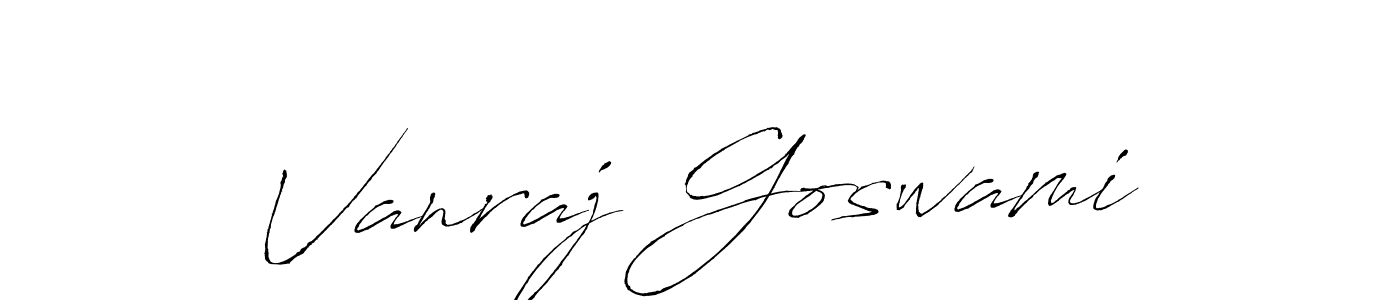 It looks lik you need a new signature style for name Vanraj Goswami. Design unique handwritten (Antro_Vectra) signature with our free signature maker in just a few clicks. Vanraj Goswami signature style 6 images and pictures png