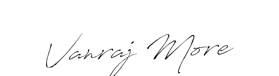 Design your own signature with our free online signature maker. With this signature software, you can create a handwritten (Antro_Vectra) signature for name Vanraj More. Vanraj More signature style 6 images and pictures png