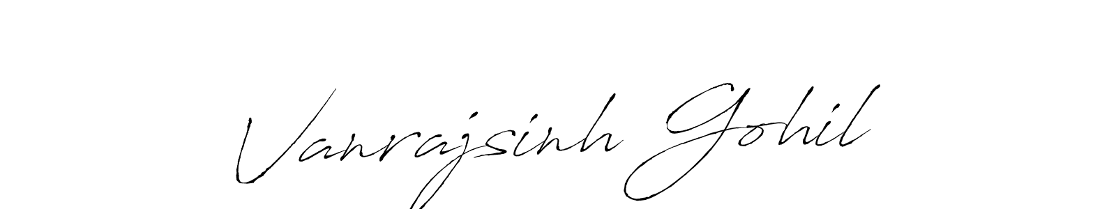 Use a signature maker to create a handwritten signature online. With this signature software, you can design (Antro_Vectra) your own signature for name Vanrajsinh Gohil. Vanrajsinh Gohil signature style 6 images and pictures png