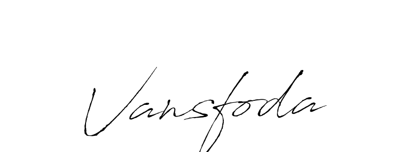How to make Vansfoda signature? Antro_Vectra is a professional autograph style. Create handwritten signature for Vansfoda name. Vansfoda signature style 6 images and pictures png