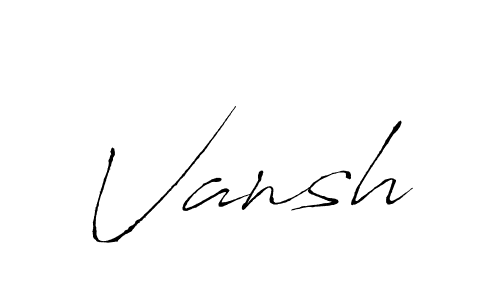 How to make Vansh signature? Antro_Vectra is a professional autograph style. Create handwritten signature for Vansh name. Vansh signature style 6 images and pictures png