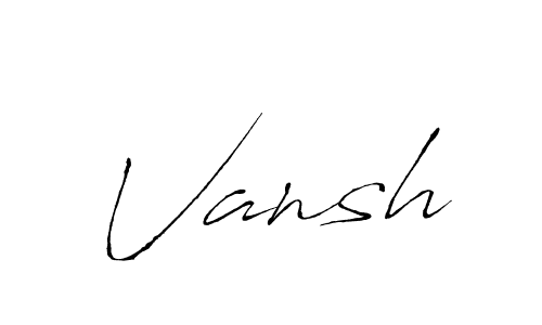 How to make Vansh signature? Antro_Vectra is a professional autograph style. Create handwritten signature for Vansh name. Vansh signature style 6 images and pictures png